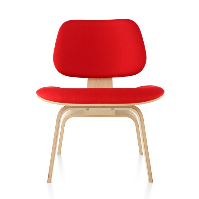 Herman Miller Eames® Molded Plywood Upholstered Lounge Chair - Wood Legs (LCW)