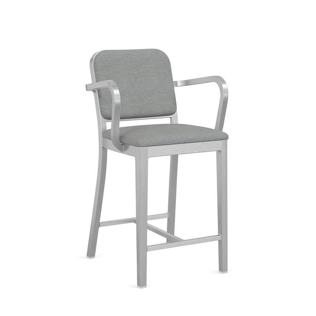 Emeco Navy™ Officer Counter Stool with Arms