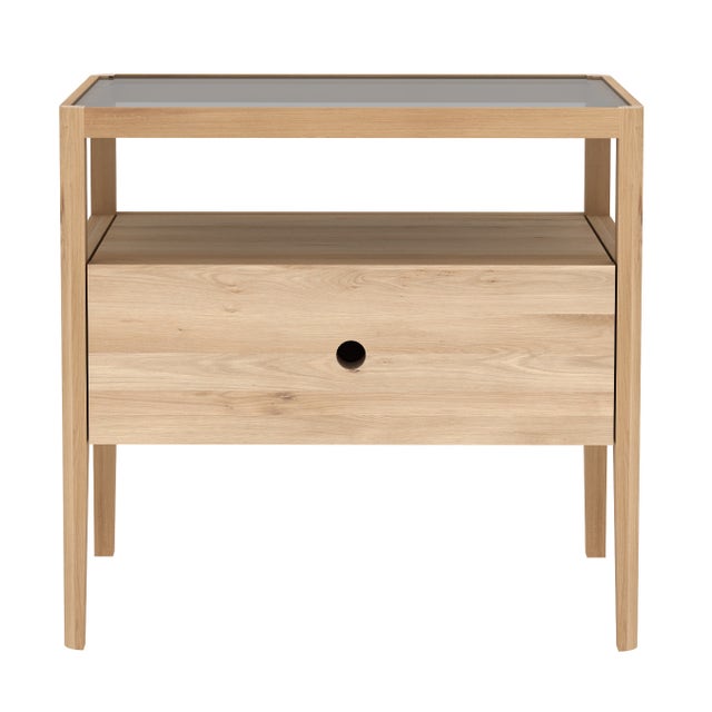 Ethnicraft Spindle Bedside Table with 1 Drawer