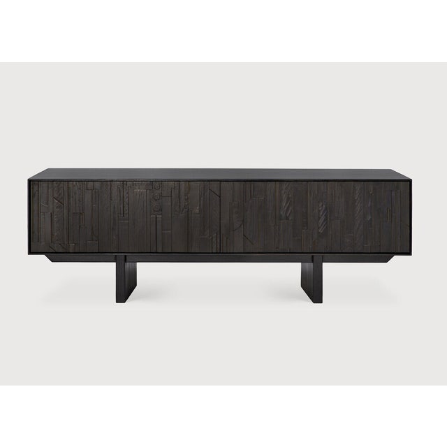Ethnicraft Teak Mosaic TV Cupboard - 1 Flip Down Door and 1 Drawer