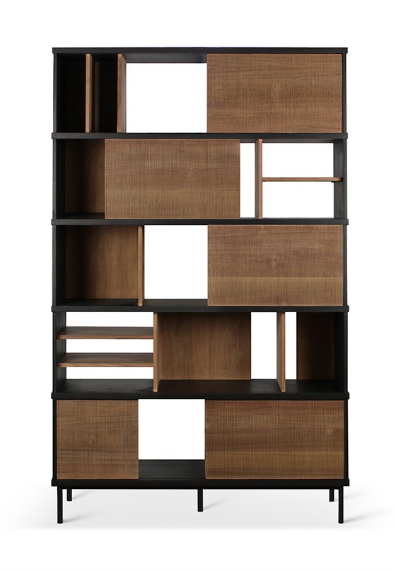 Ethnicraft Teak Oscar Rack - 5 Sliding Doors