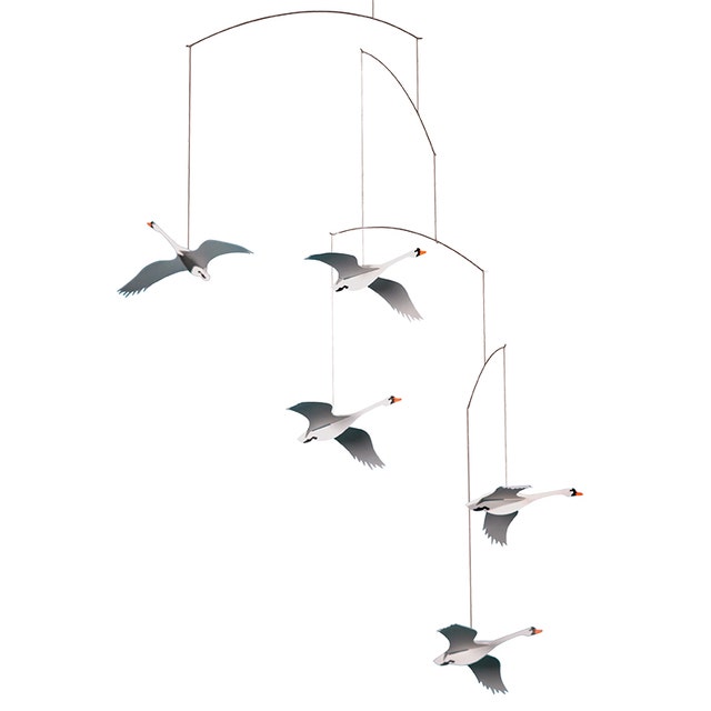 Flensted Scandinavian Swans Mobile