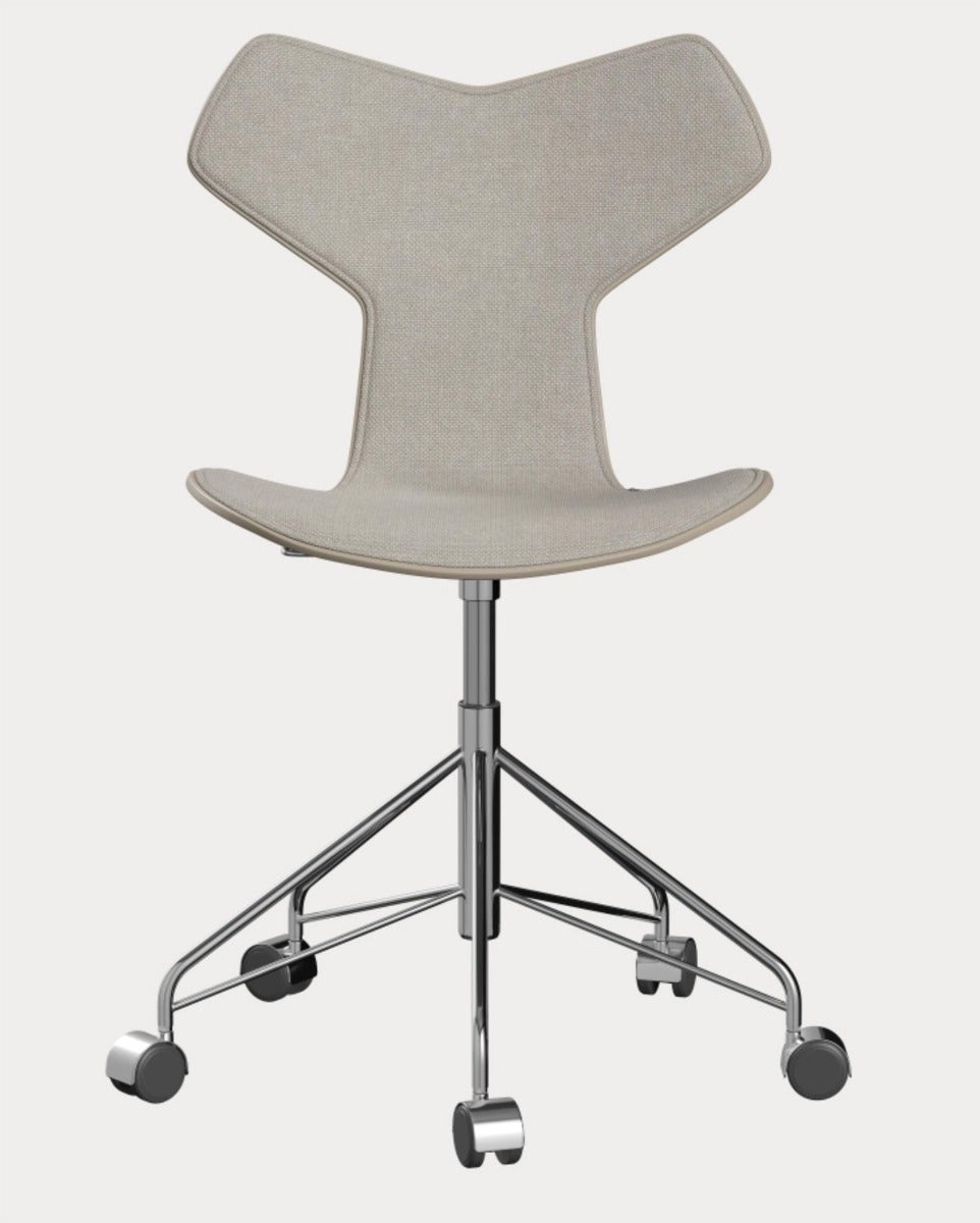 Fritz Hansen Grand Prix™ Adjustable Swivel Chair with Castors - Front Upholstered