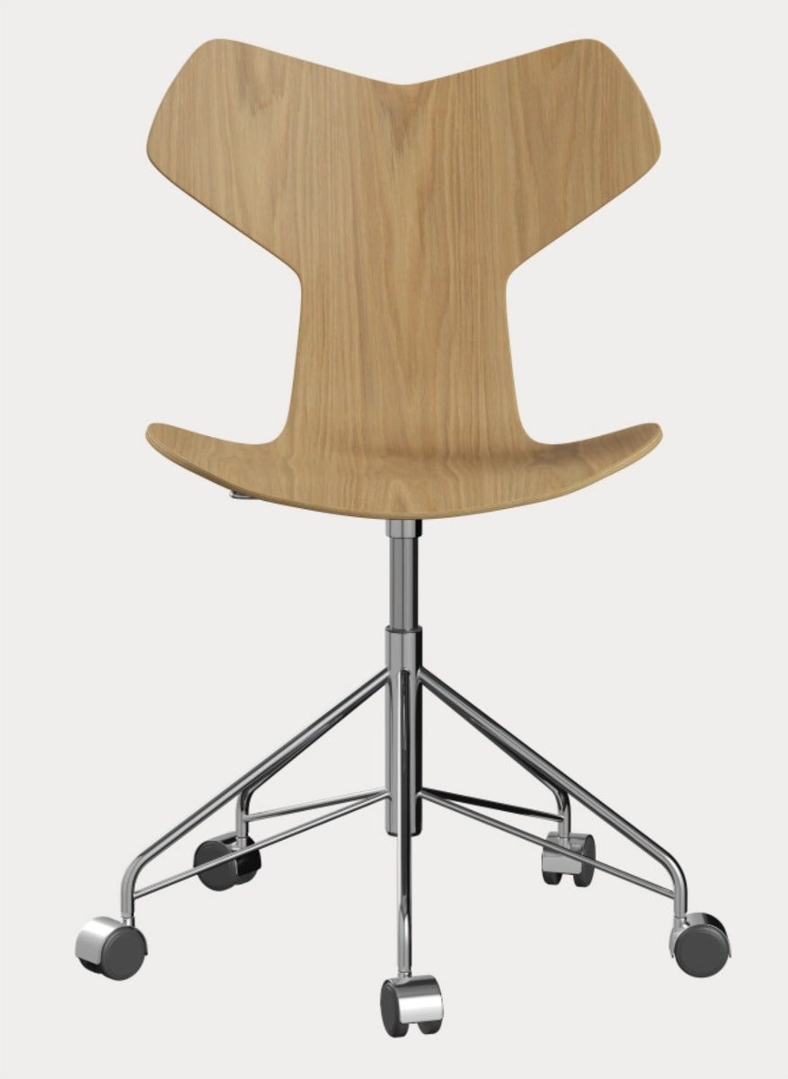 Fritz Hansen Grand Prix™ Adjustable Swivel Chair with Castors - Laminated