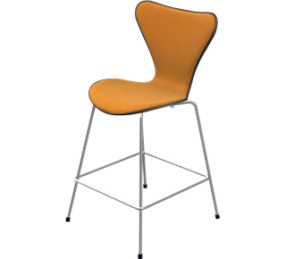 Fritz Hansen Series 7™ Bar/Counter Stool - Front Upholstered