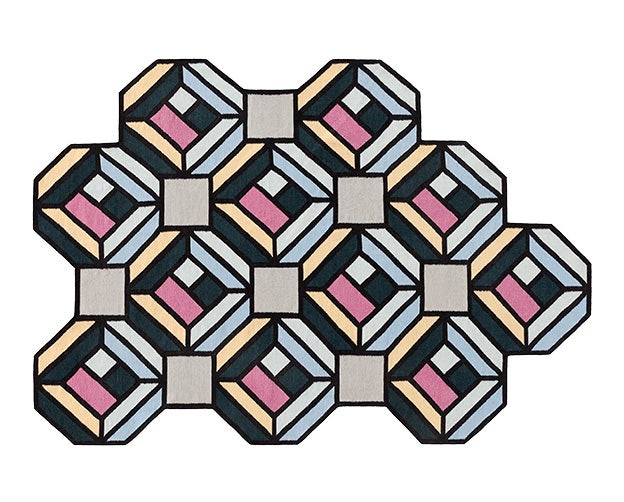 GAN Kilim Parquet Tetragon Rug