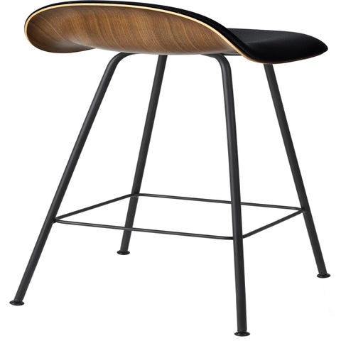 GUBI 3D Center Base Counter Stool - Front Upholstered