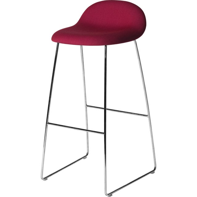GUBI 3D Sledge Base Bar Stool - Fully Upholstered