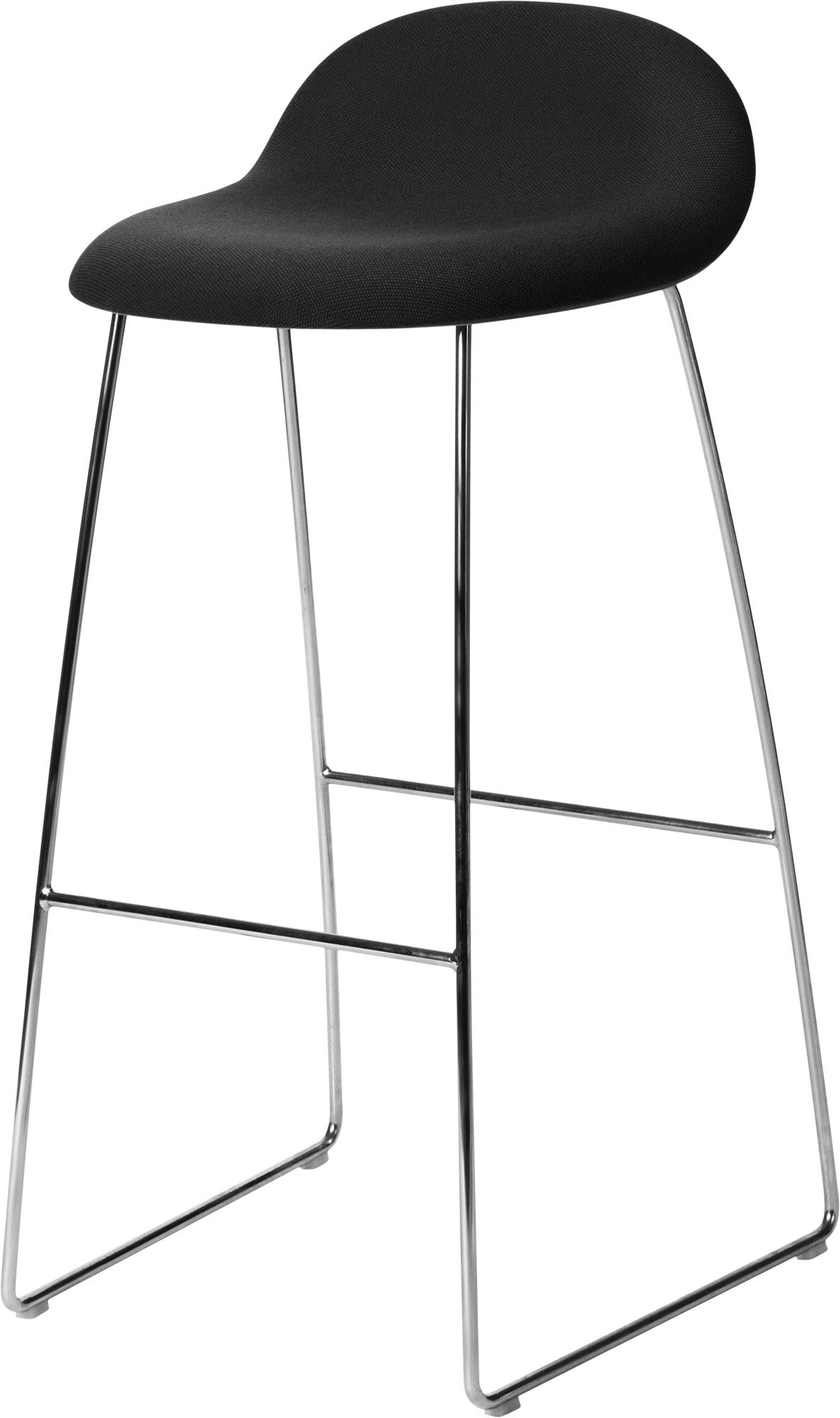 GUBI 3D Sledge Base Bar Stool - Front Upholstered