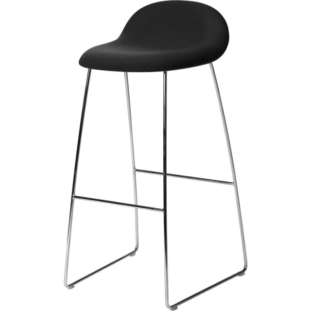 GUBI 3D Sledge Base Bar Stool - Front Upholstered