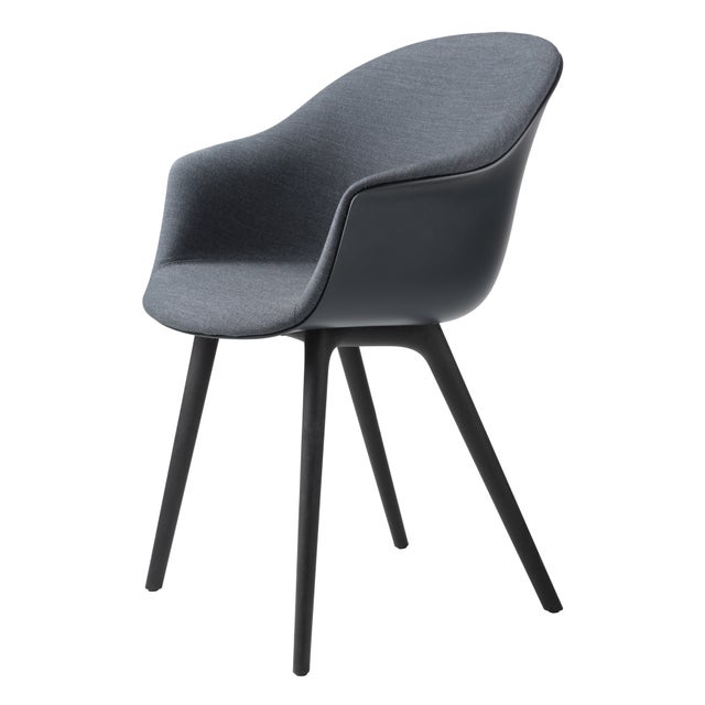 GUBI Bat Plastic Base Dining Chair - Front Upholstered
