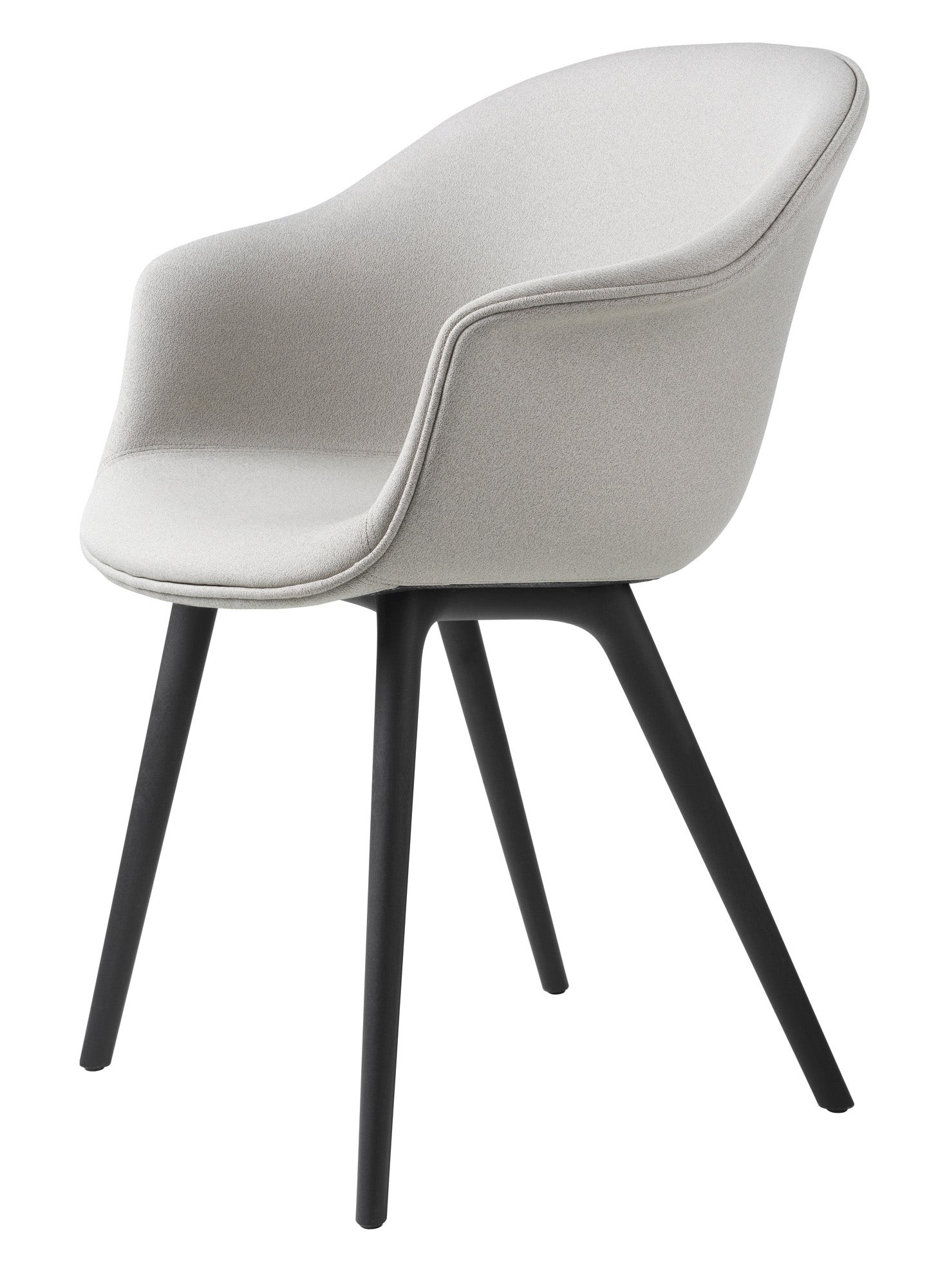 GUBI Bat Plastic Base Dining Chair - Fully Upholstered