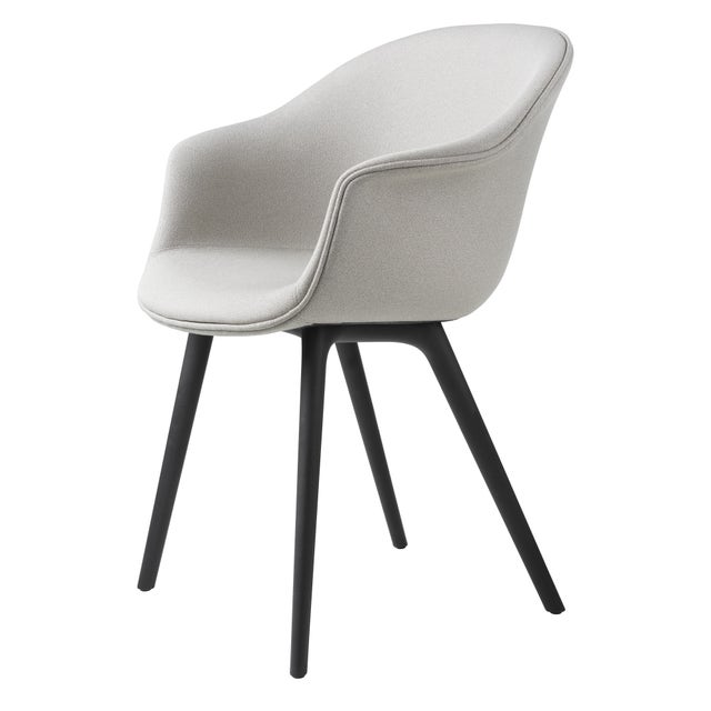 GUBI Bat Plastic Base Dining Chair - Fully Upholstered