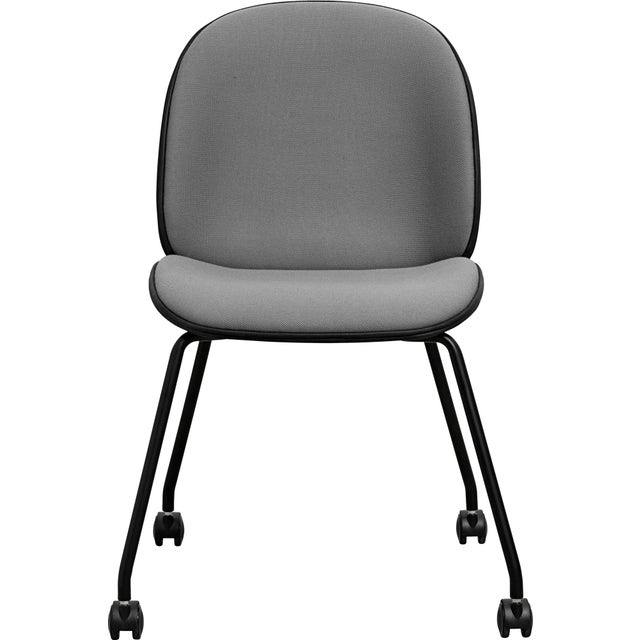 GUBI Beetle Meeting Chair 4 Legs with Castors - Front Upholstered