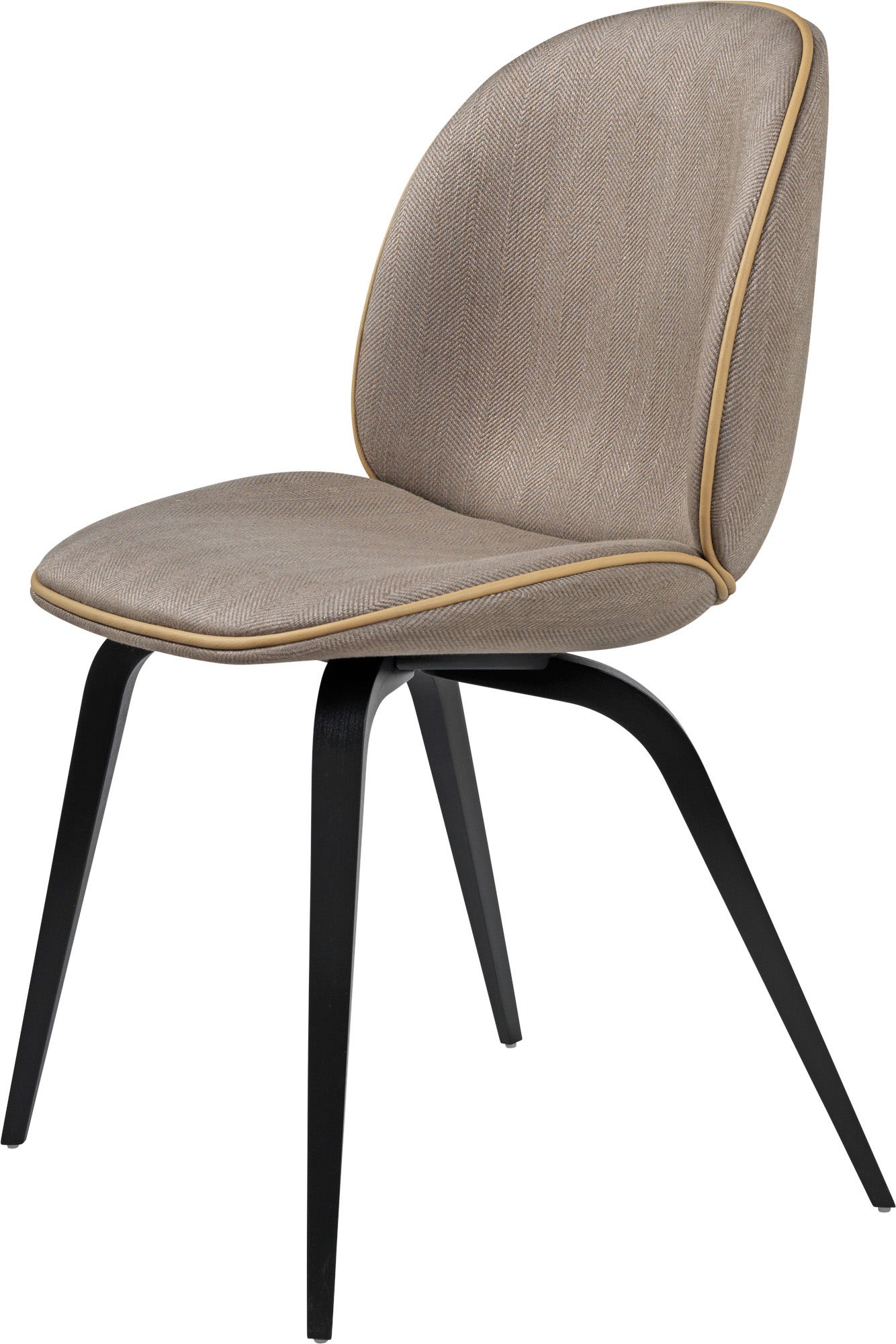 GUBI Beetle Wood Base Dining Chair - Fully Upholstered