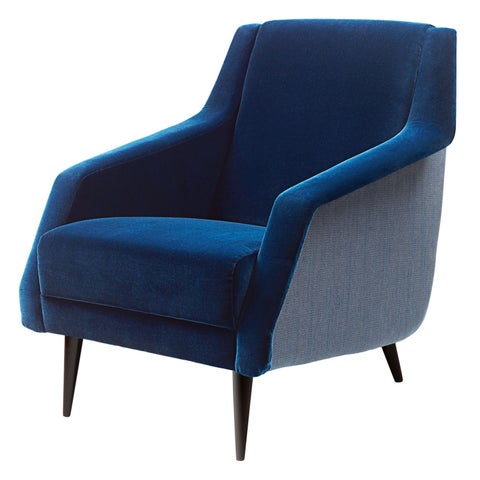GUBI CDC.1 Wood Base Lounge Chair - Fully Upholstered