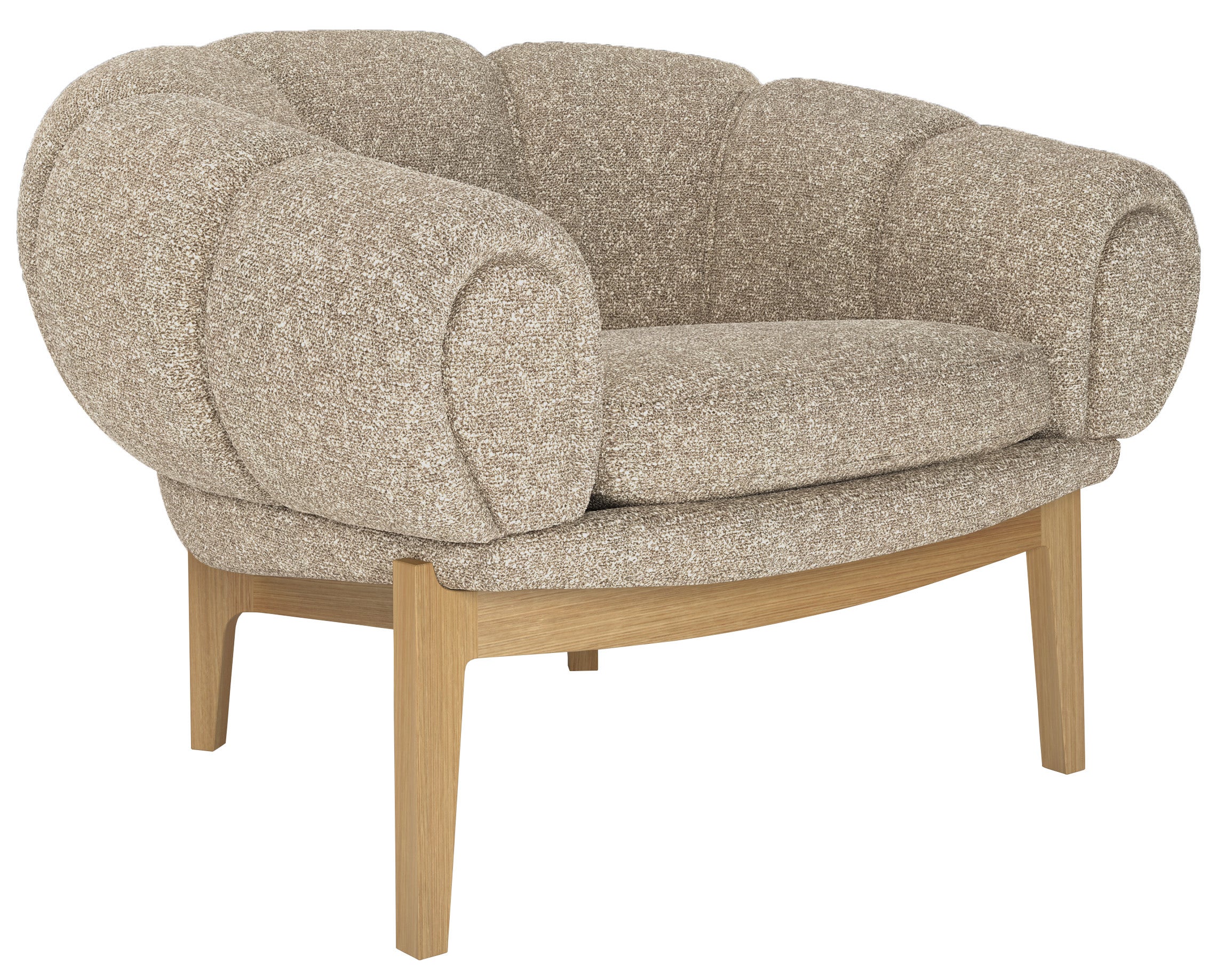 GUBI Croissant Lounge Chair - Fully Upholstered