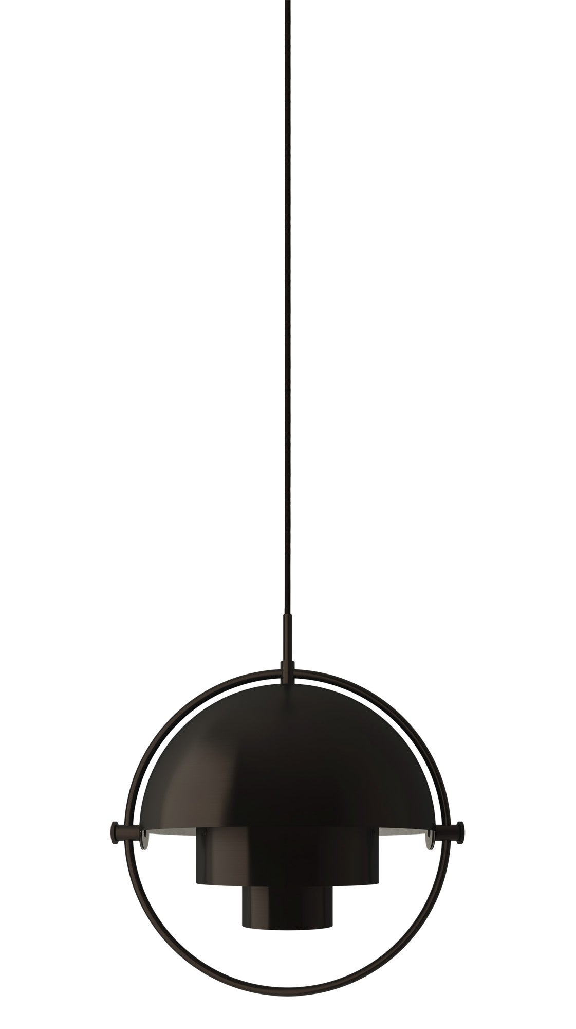 GUBI Multi-Lite Black Brass Base Pendant Lamp
