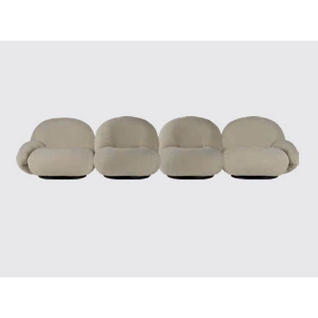 GUBI Pacha 4 Seater Sofa with Armrests - Fully Upholstered