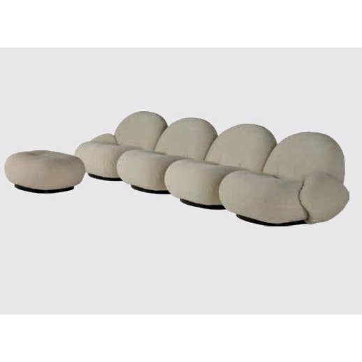 GUBI Pacha 4 Seater Sofa with Armrests & Ottoman - Fully Upholstered