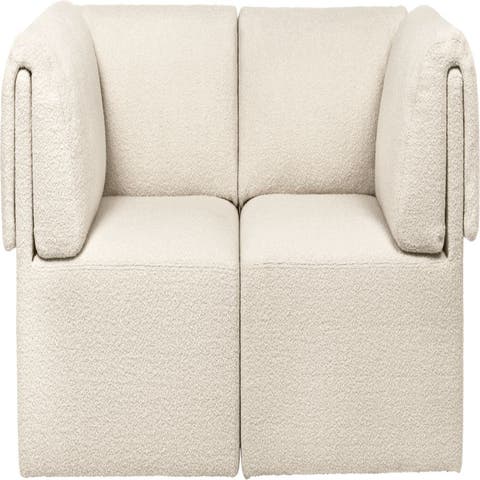 GUBI Wonder 2-Seater Sofa with Armrest - Fully Upholstered