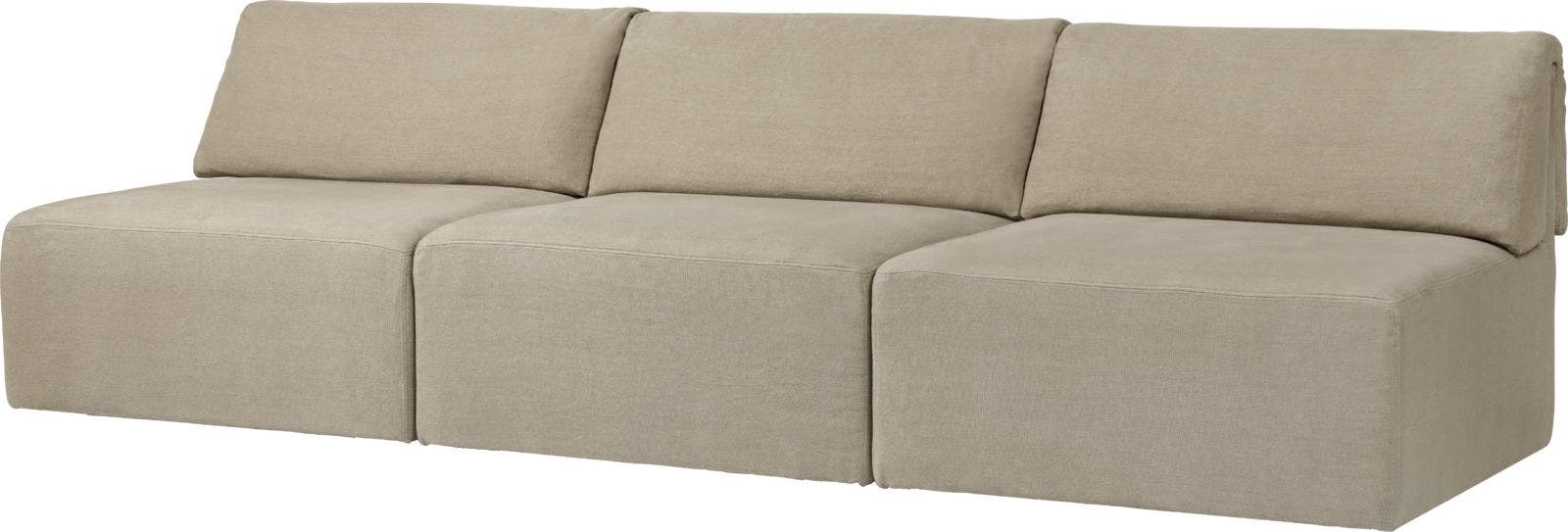 GUBI Wonder 3-Seater Sofa without Armrest - Fully Upholstered