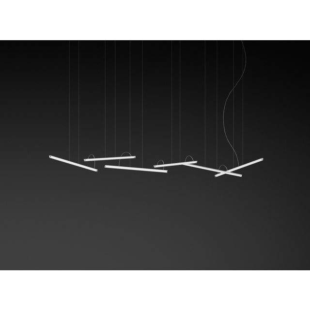 Vibia Halo 2342 Six Light Linear Pendant Lamp