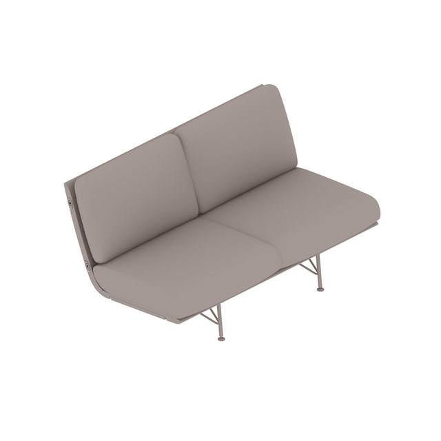 Herman Miller Striad® Two Seater Low-Back Armelss Sofa