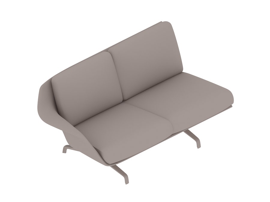 Herman Miller Striad® Two Seater Low-Back Sofa with One Side Arm