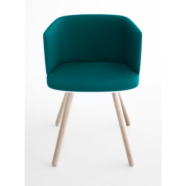 Lapalma Cut S180 Wood Base Armchair - Front Upholstered