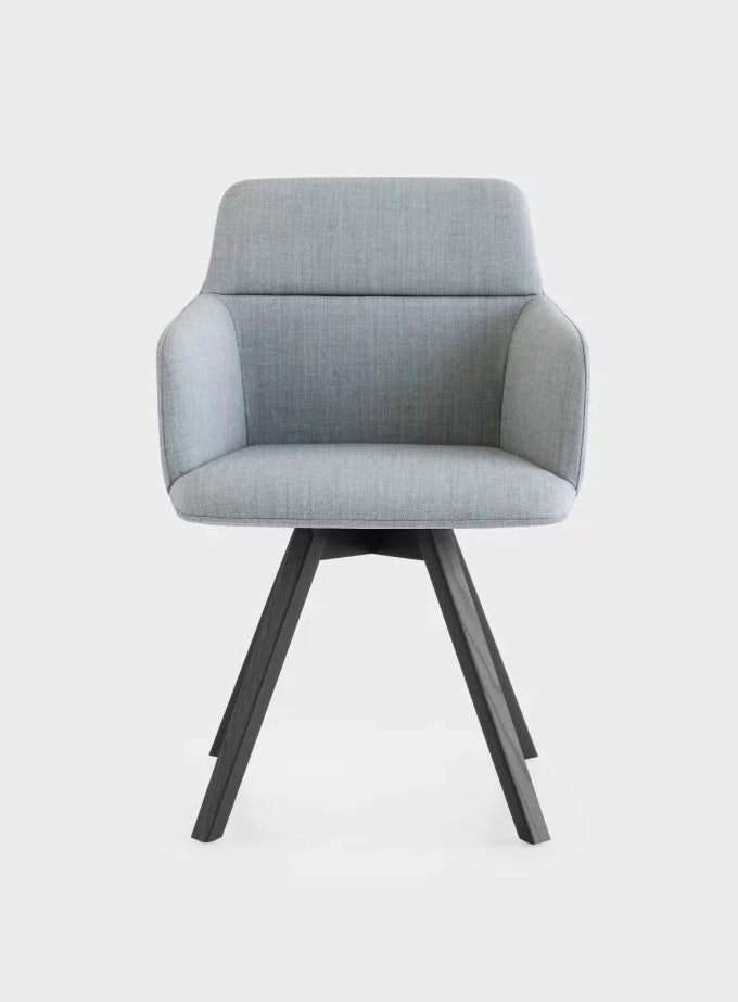 Lapalma Foil S590 4-Legged Wood Base Armchair