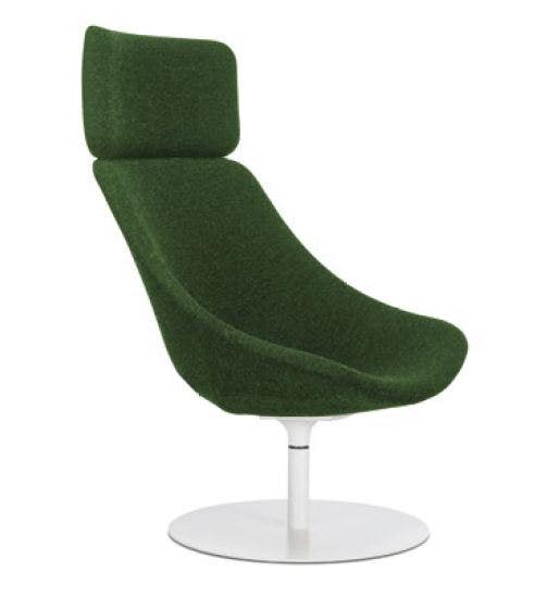 Lapalma Auki S117P Round Base Lounge Chair with Headrest