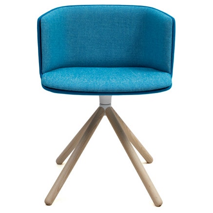 Lapalma Cut S147 4-Legged Wood Base Armchair - Front Upholstered