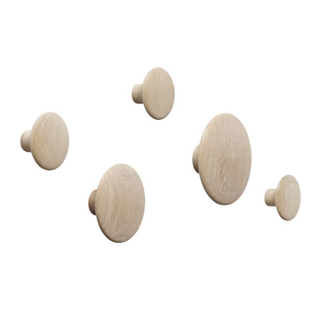 Muuto Dots Wood Coat Hooks (Set of 5)
