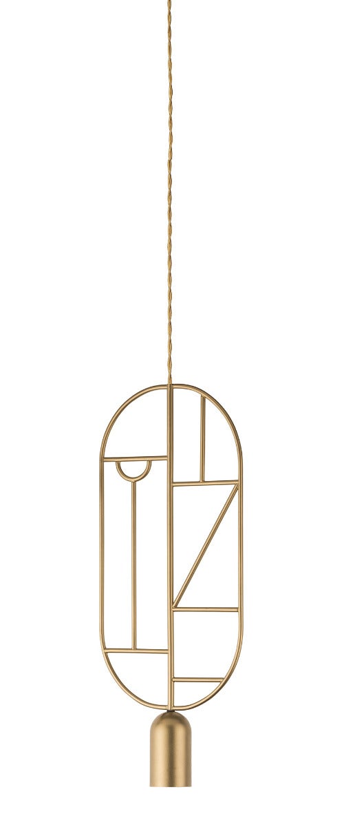 Nomon Wooden Dots WD02 Vertical Oval Pendant Lamp