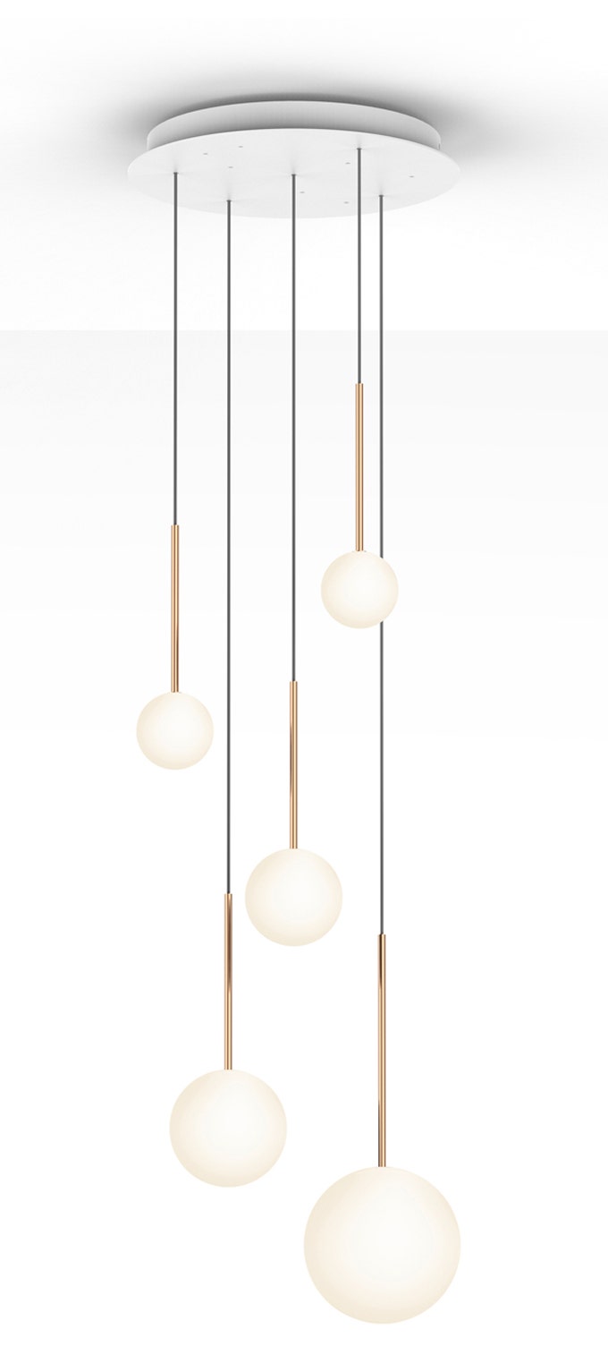 Pablo Bola 5 Sphere Pendant Chandelier