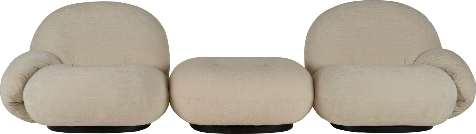 GUBI Pacha 2 Seater Sofa with Armrests & Ottoman - Fully Upholstered