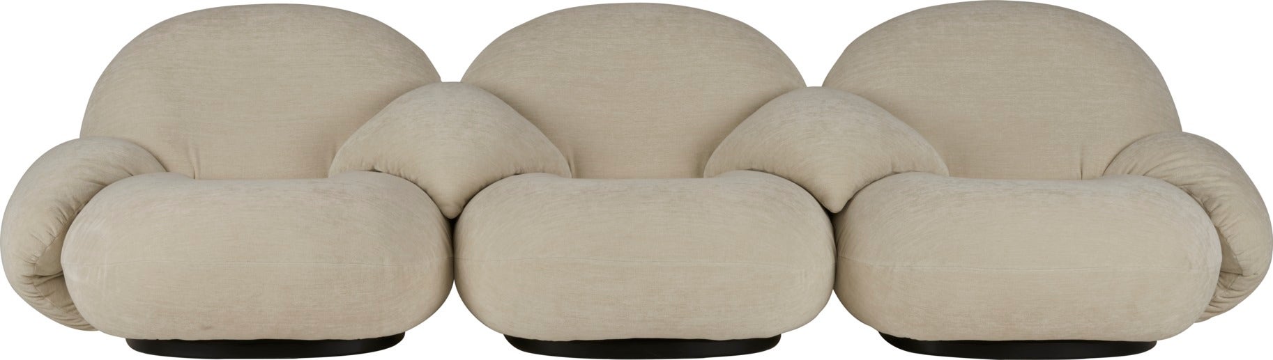 GUBI Pacha 3 Seater Sofa with Armrests, Including Middle Armrest - Fully Upholstered