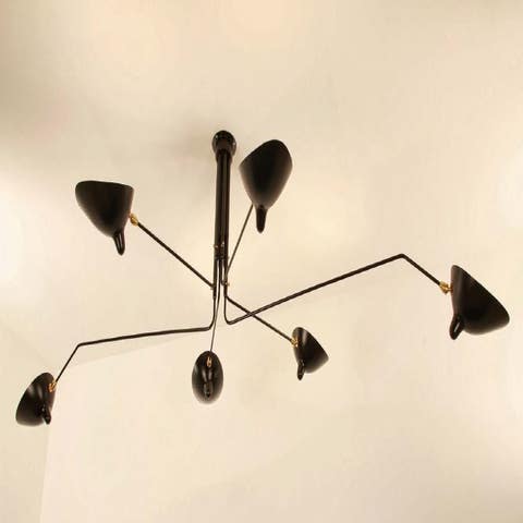 Serge Mouille Ceiling Lamp - 6 Rotating Arms
