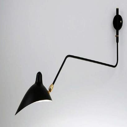 Serge Mouille Large Wall Lamp - 1 Rotating Curved Arm