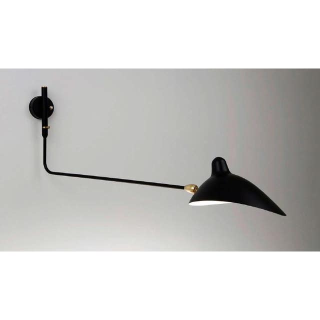 Serge Mouille Large Wall Lamp - 1 Rotating Straight Arm