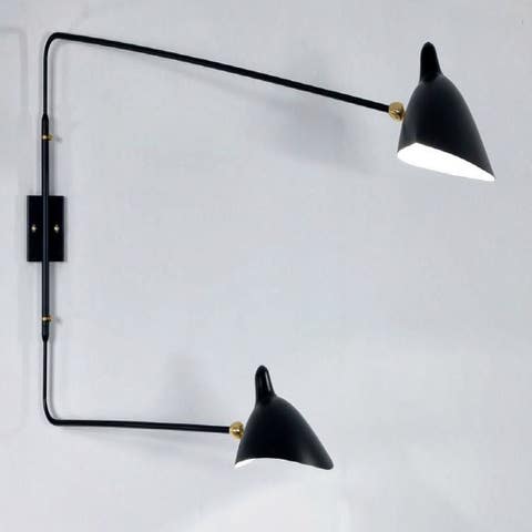 Serge Mouille Large Wall Lamp - 2 Rotating Straight Arms