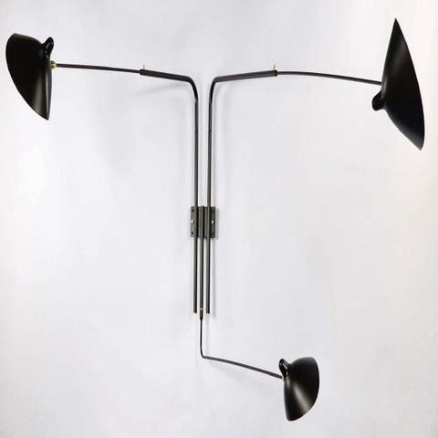 Serge Mouille Large Wall Lamp - 3 Rotating Straight Arms