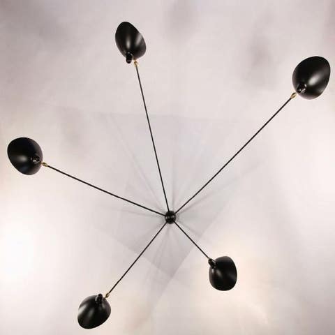 Serge Mouille Spider Large Wall Lamp - 5 Still Arms
