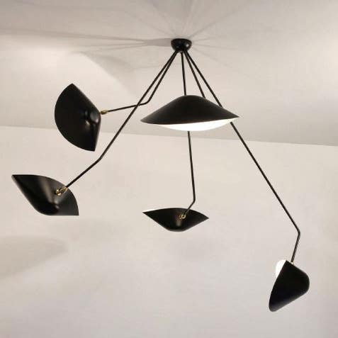Serge Mouille Spider Ceiling Lamp - 5 Still Angled Arms