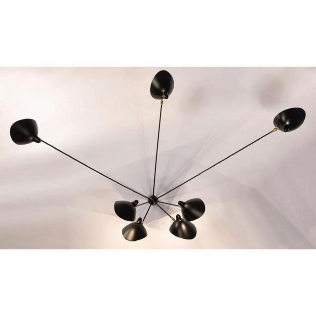 Serge Mouille Spider Ceiling Lamp - 7 Still Arms