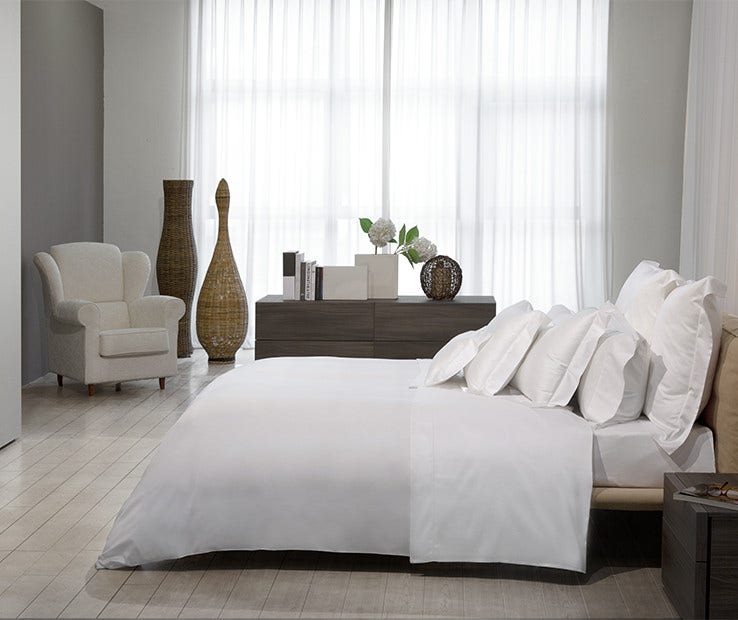 Signoria Nuvola Percale 600TC Flat Sheet