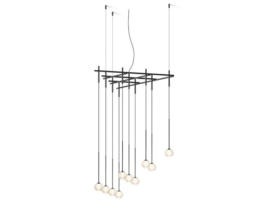 Vibia Algorithm 0825 10-Light Triangular Pendant Lamp