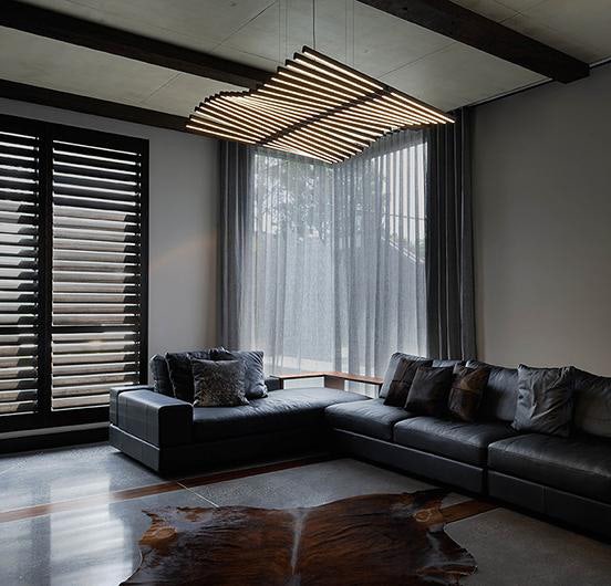 Vibia Rhythm 2111 20-Strip Horizontal Down Pendant Lamp