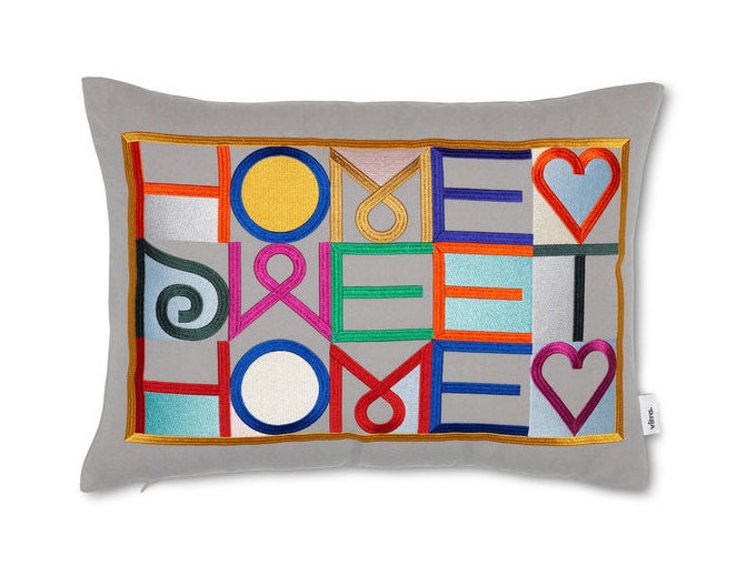 Vitra Embroidered Pillow - Home Sweet Home